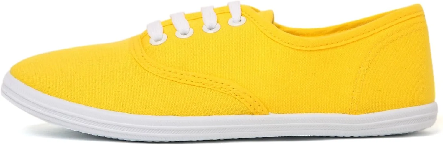 VenusCelia Women's Rainbow Lace Up Sneaker Shoes