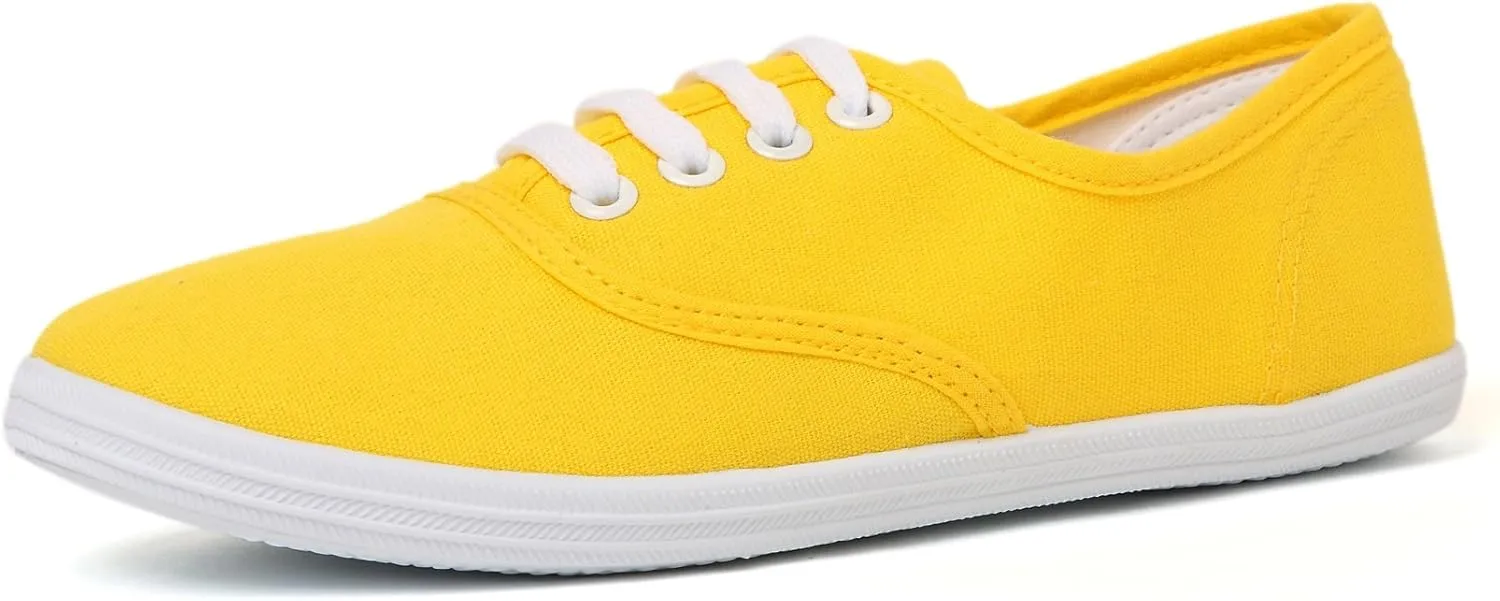 VenusCelia Women's Rainbow Lace Up Sneaker Shoes