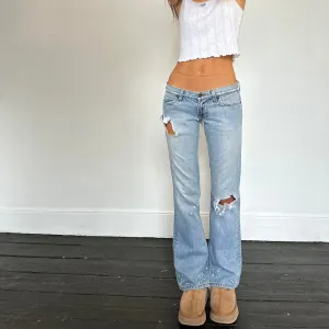 Vintage Guess RARE distressed blue wash jeans