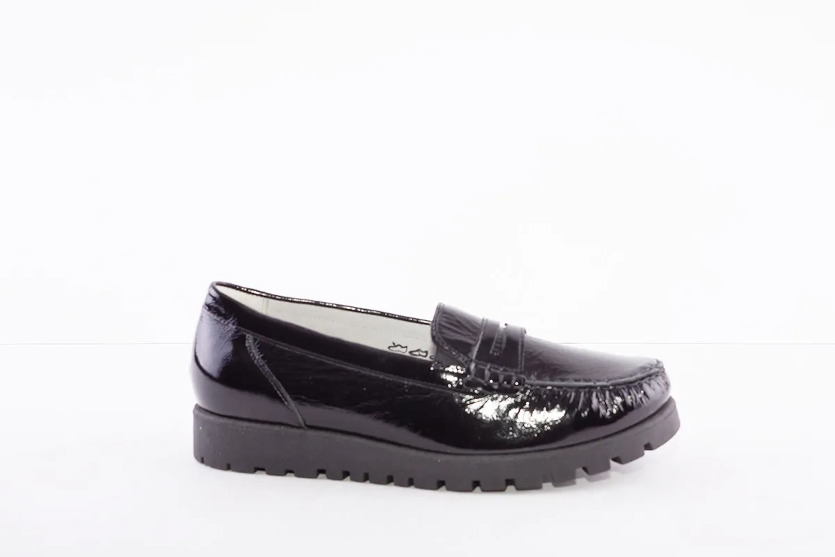WALDLAUFER - 549002 143 HEGLI SLIP-ON SHOE - BLACK