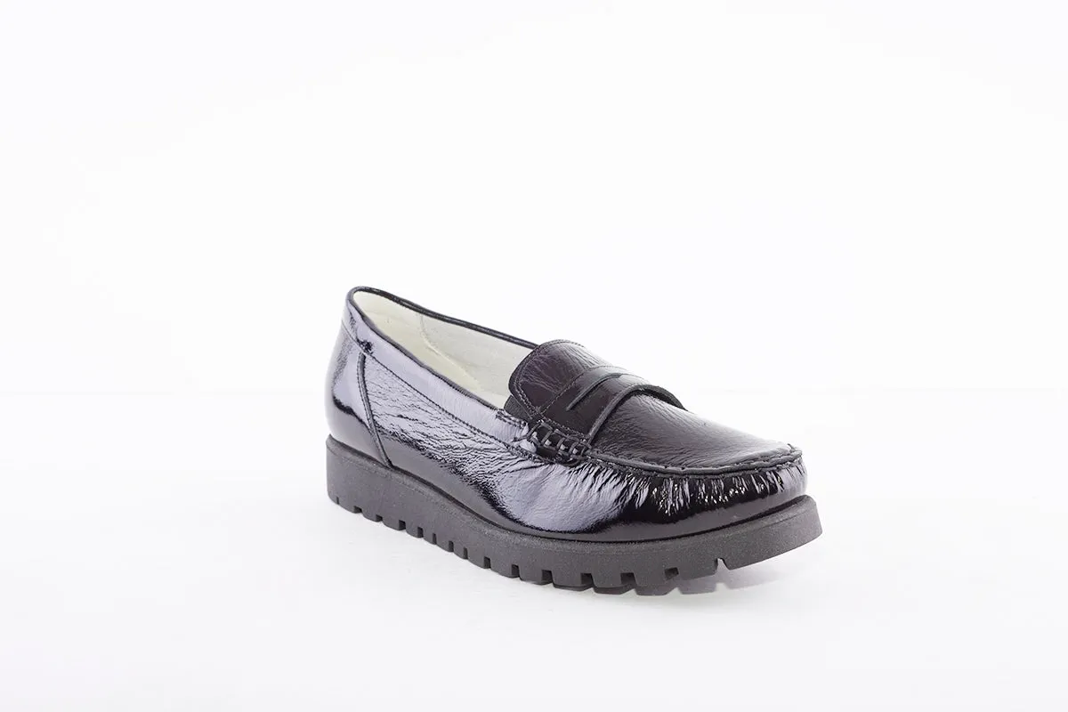 WALDLAUFER - 549002 143 HEGLI SLIP-ON SHOE - BLACK