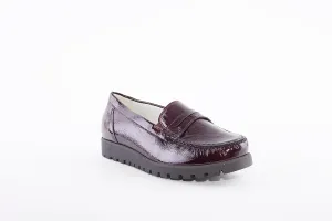 WALDLAUFER - 549002 HEGLI SLIP-ON SHOE - WINE PATENT