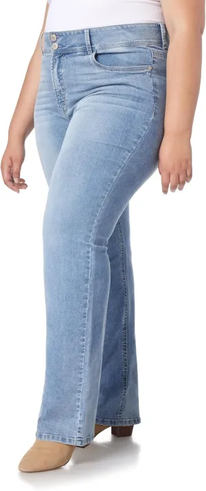 WallFlower Luscious Curvy Bootcut Jeans for Women Mid-Rise Insta Stretch Denim in Petite, Midsize, Plus Size, Juniors Jeans