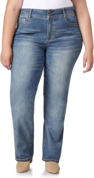 WallFlower Luscious Curvy Bootcut Jeans for Women Mid-Rise Insta Stretch Denim in Petite, Midsize, Plus Size, Juniors Jeans