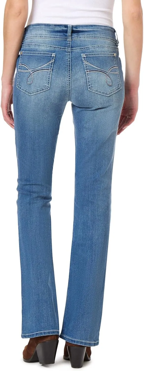 WallFlower Luscious Curvy Bootcut Jeans for Women Mid-Rise Insta Stretch Denim in Petite, Midsize, Plus Size, Juniors Jeans