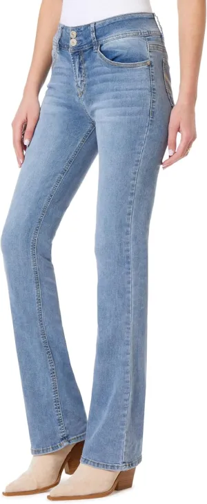 WallFlower Luscious Curvy Bootcut Jeans for Women Mid-Rise Insta Stretch Denim in Petite, Midsize, Plus Size, Juniors Jeans