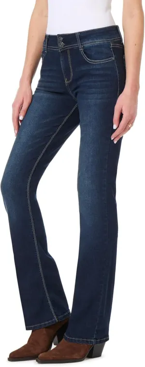 WallFlower Luscious Curvy Bootcut Jeans for Women Mid-Rise Insta Stretch Denim in Petite, Midsize, Plus Size, Juniors Jeans