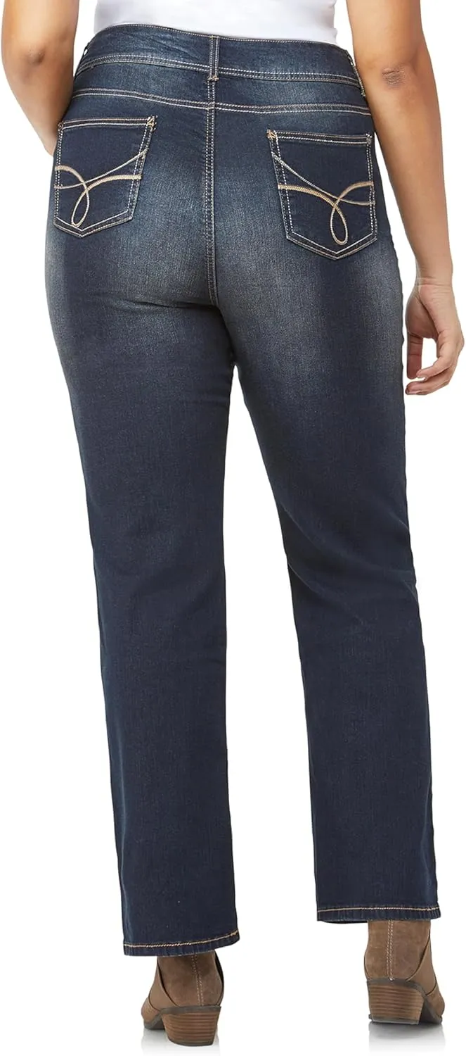 WallFlower Luscious Curvy Bootcut Jeans for Women Mid-Rise Insta Stretch Denim in Petite, Midsize, Plus Size, Juniors Jeans