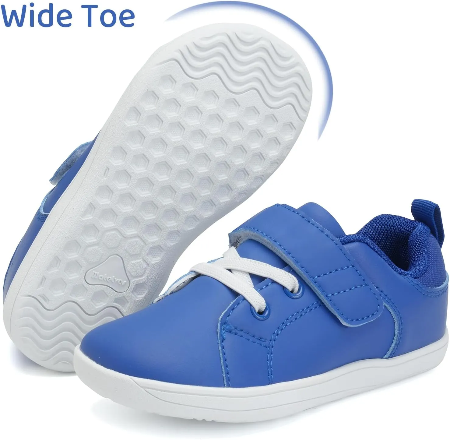 WateLves Toddler Little Kid Wide Barefoot The First Walking Shoes Girls Boys Leather Uniform Dress Shoes Lightweight Splay Naturally Minimalist Sneakers