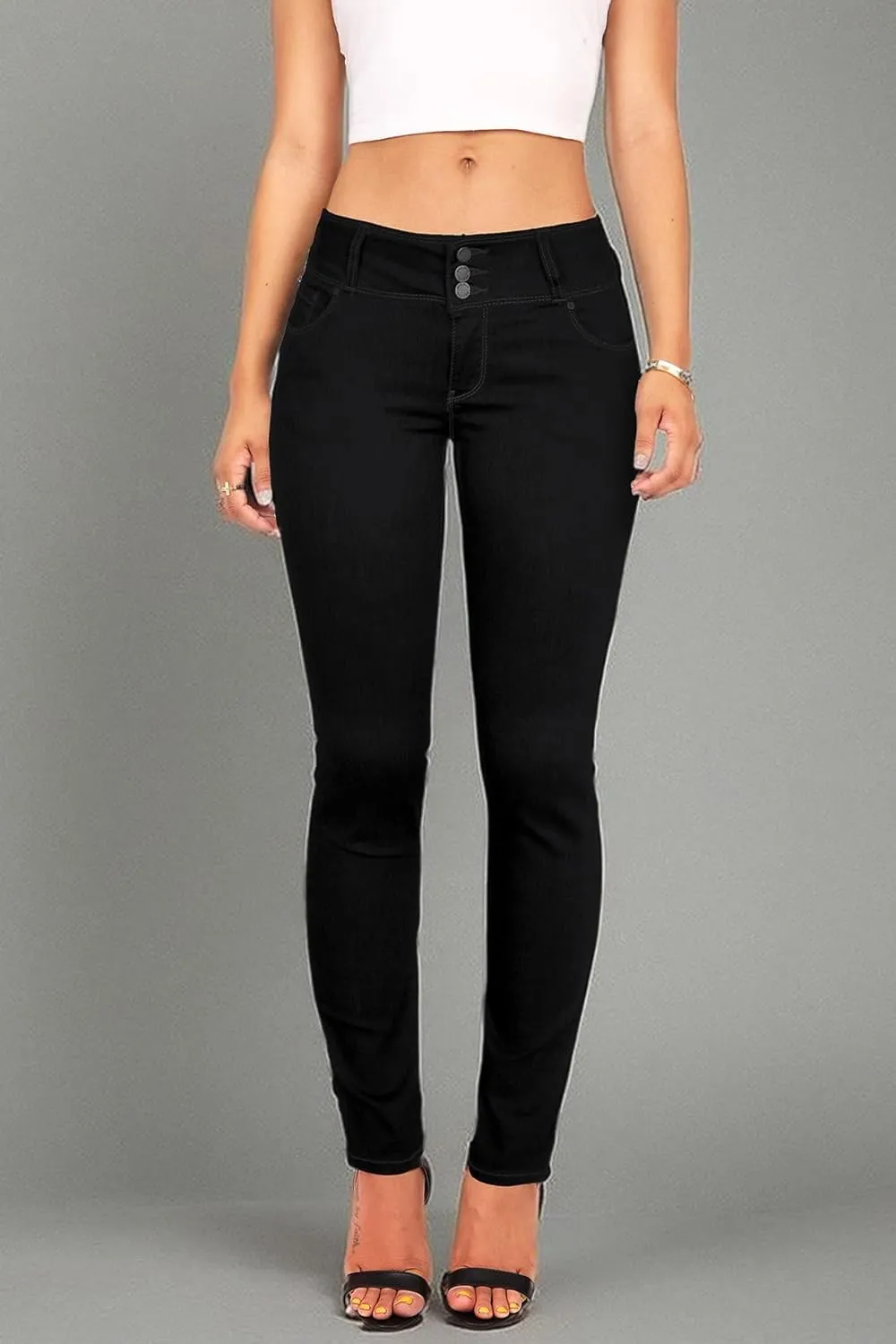 Wax Women's Juniors Body Flattering Mid Rise Skinny Jeans