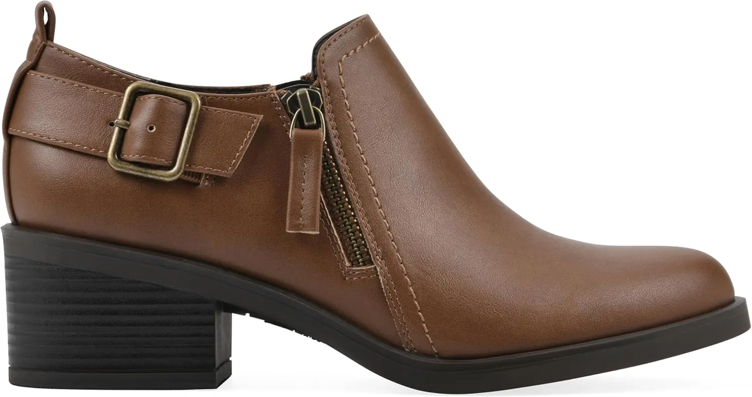 WHITE MOUNTAIN Women's Curby Heeled Ankle Shootie Boot