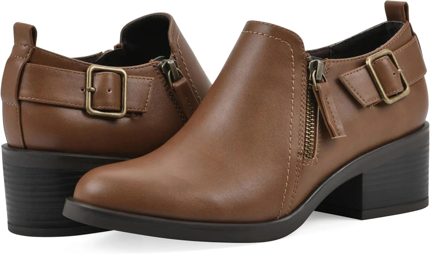 WHITE MOUNTAIN Women's Curby Heeled Ankle Shootie Boot