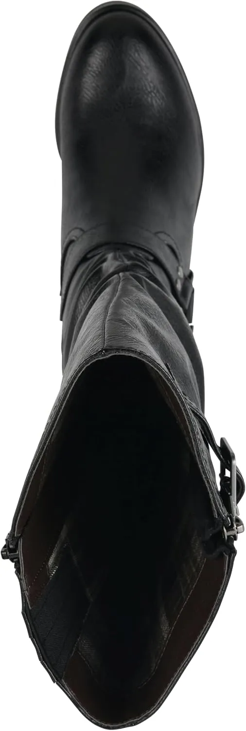 WHITE MOUNTAIN Women's Cushion Block Heeled Tall Shaft Western Riding Boot