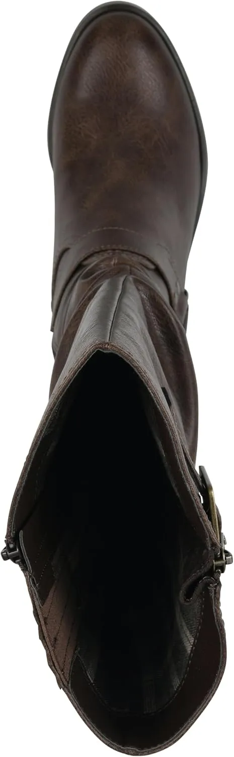 WHITE MOUNTAIN Women's Cushion Block Heeled Tall Shaft Western Riding Boot