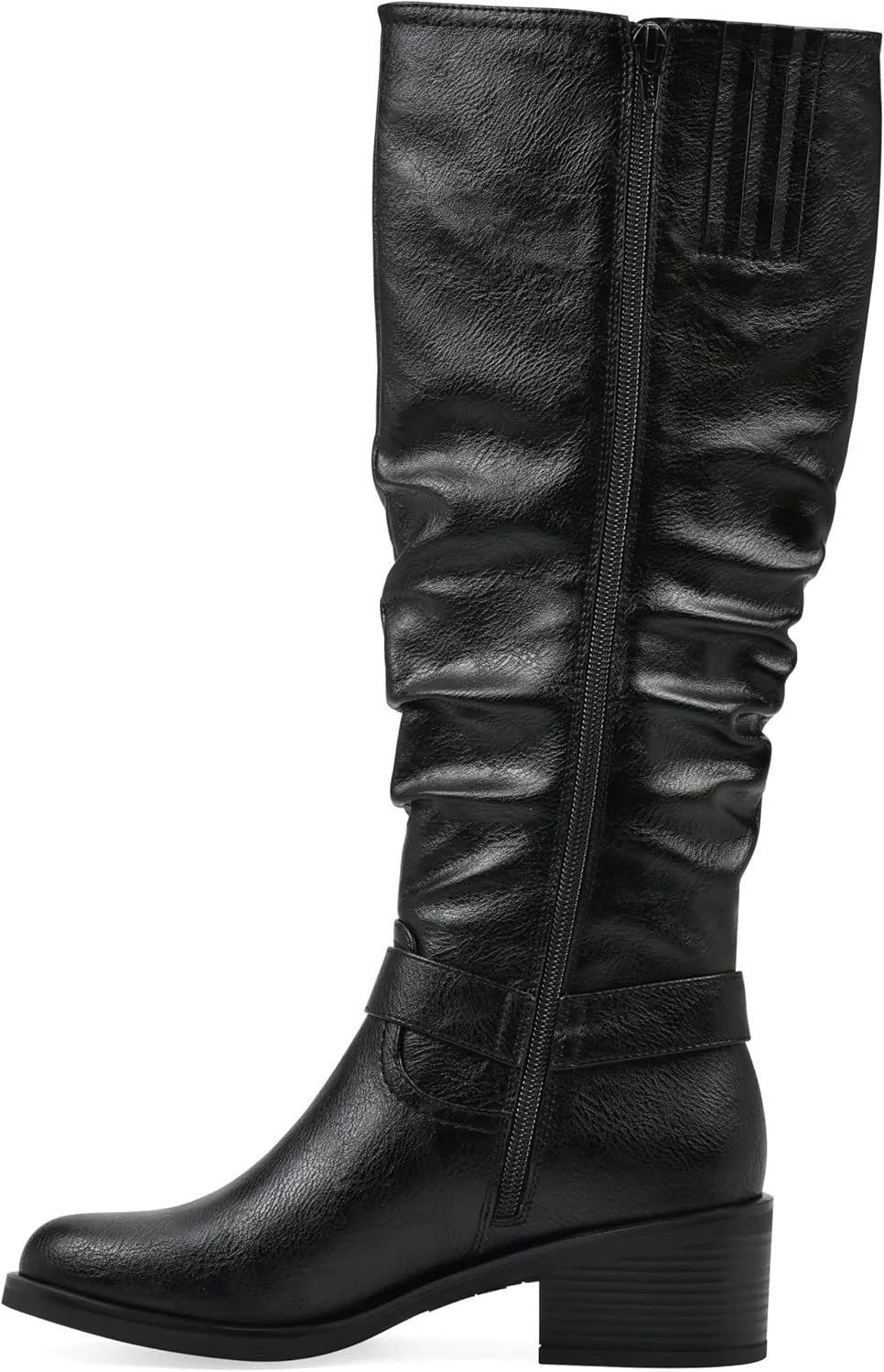 WHITE MOUNTAIN Women's Cushion Block Heeled Tall Shaft Western Riding Boot