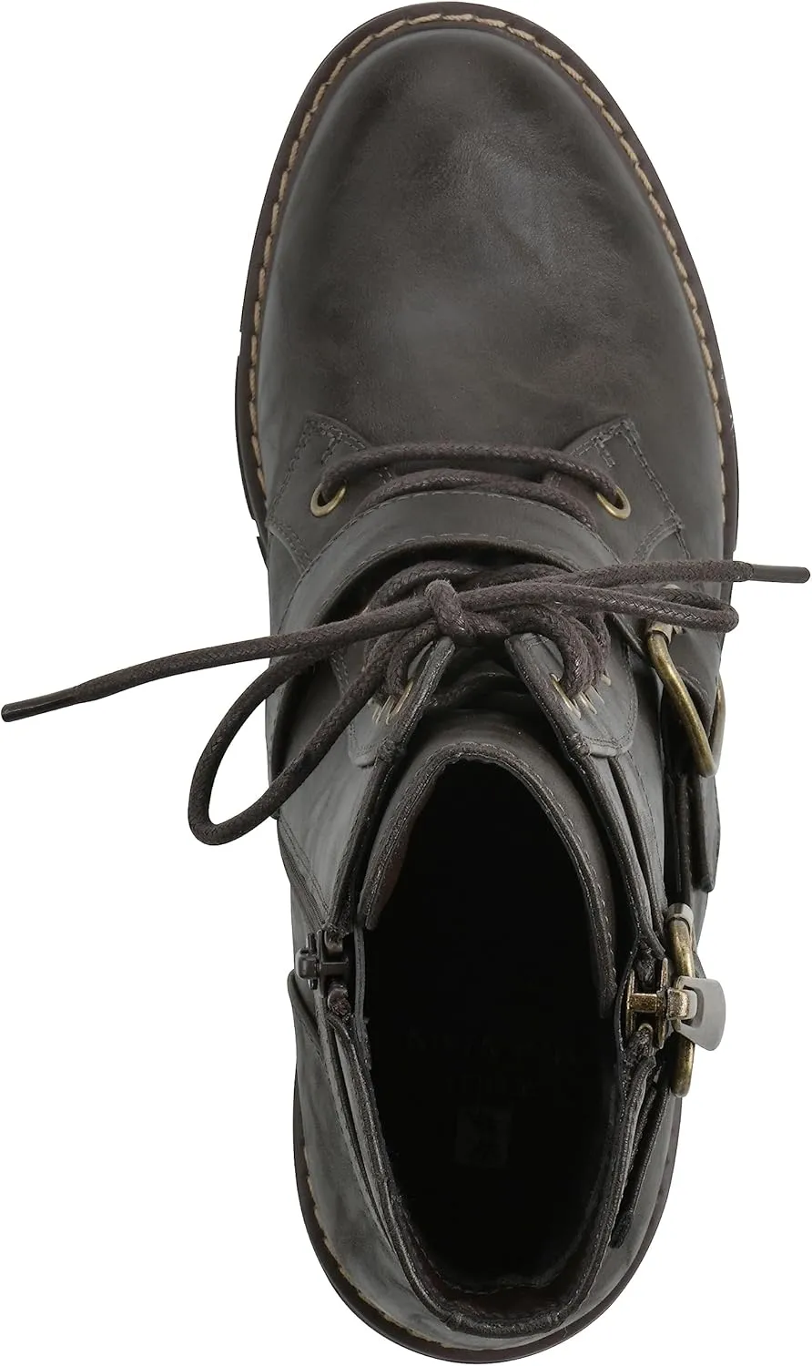 WHITE MOUNTAIN Women's Shoes Crank Block Heel Moto Boot