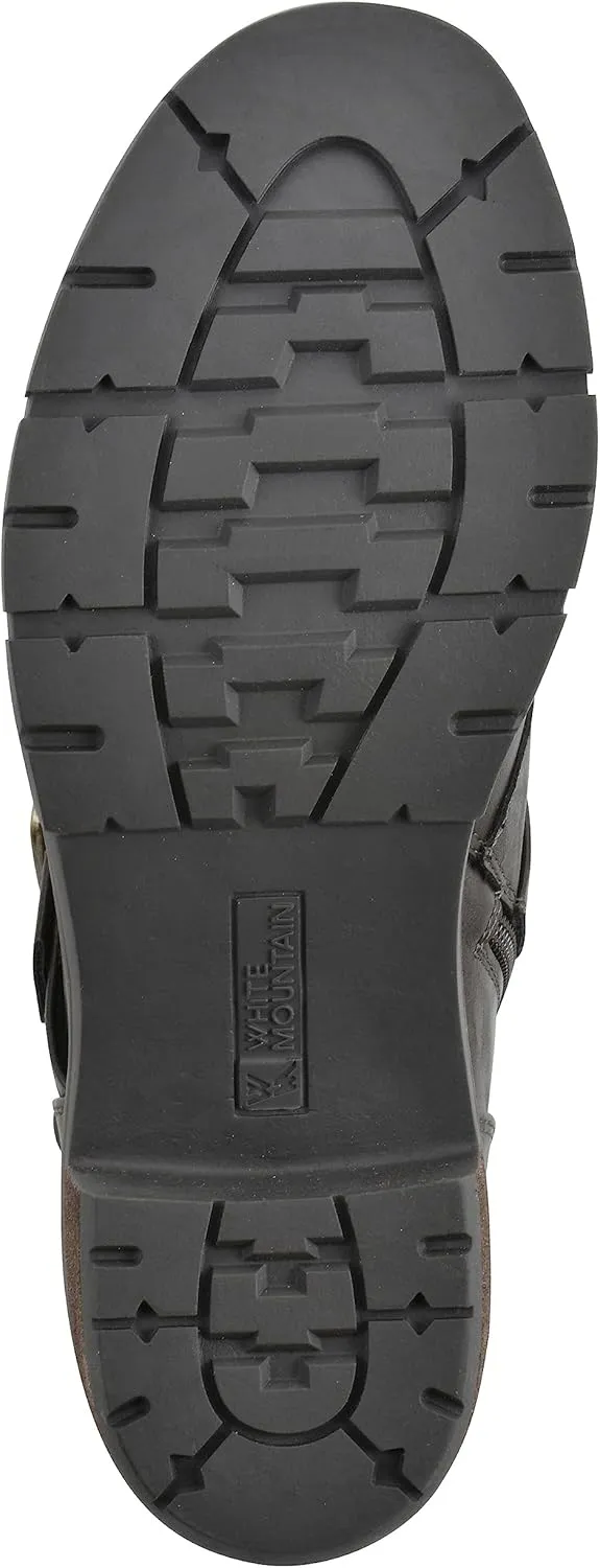 WHITE MOUNTAIN Women's Shoes Crank Block Heel Moto Boot