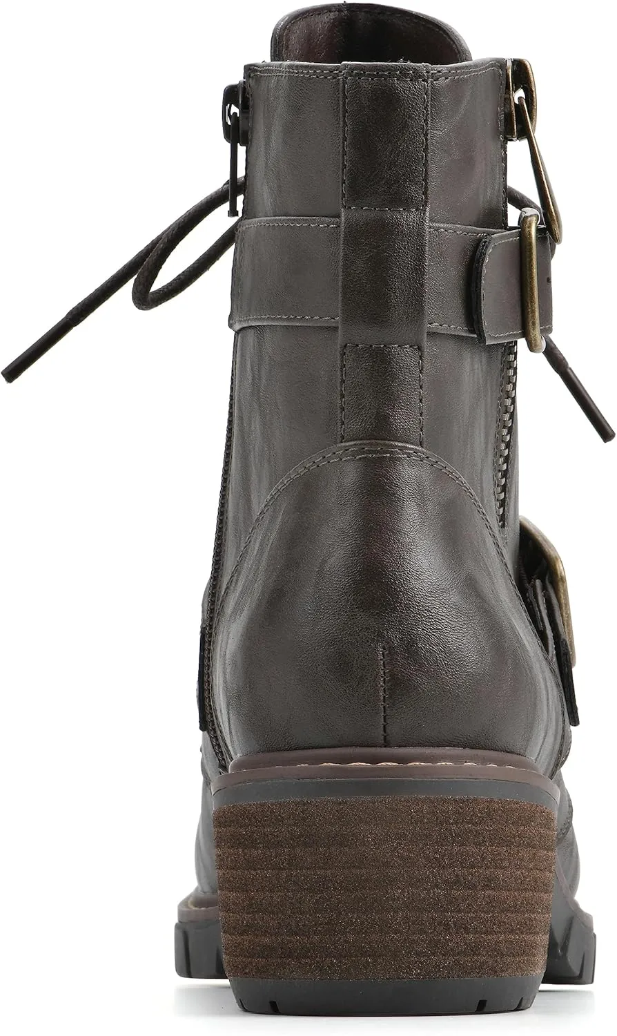 WHITE MOUNTAIN Women's Shoes Crank Block Heel Moto Boot