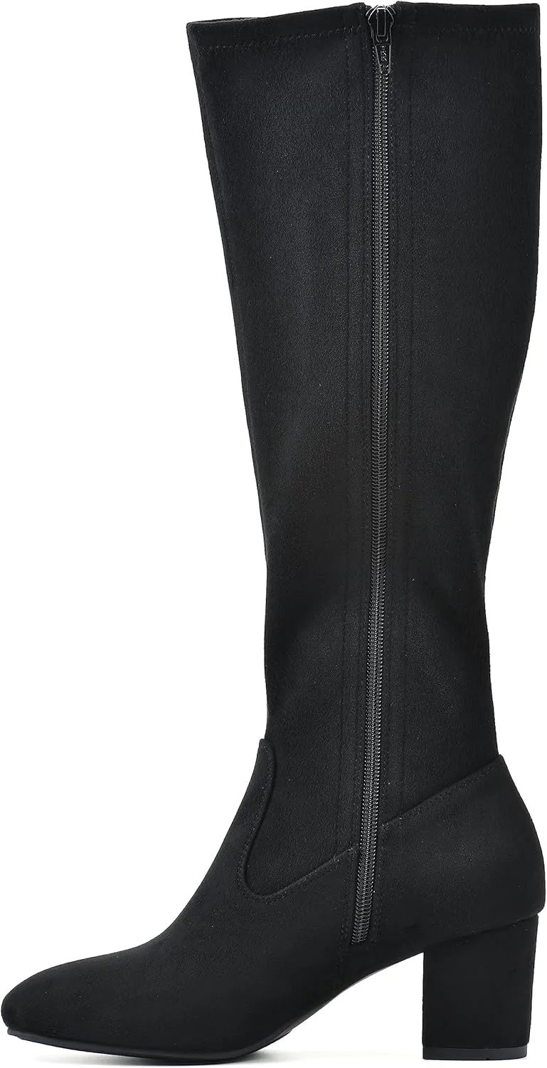 WHITE MOUNTAIN Women's Shoes Freesia Block Heel Tall Boot