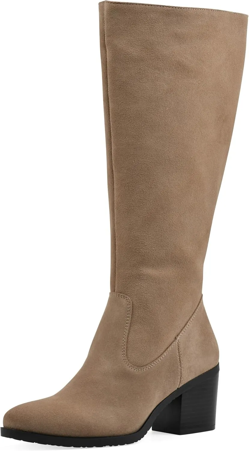 WHITE MOUNTAIN Women's Tater Block Heeled Tall Shaft Boot