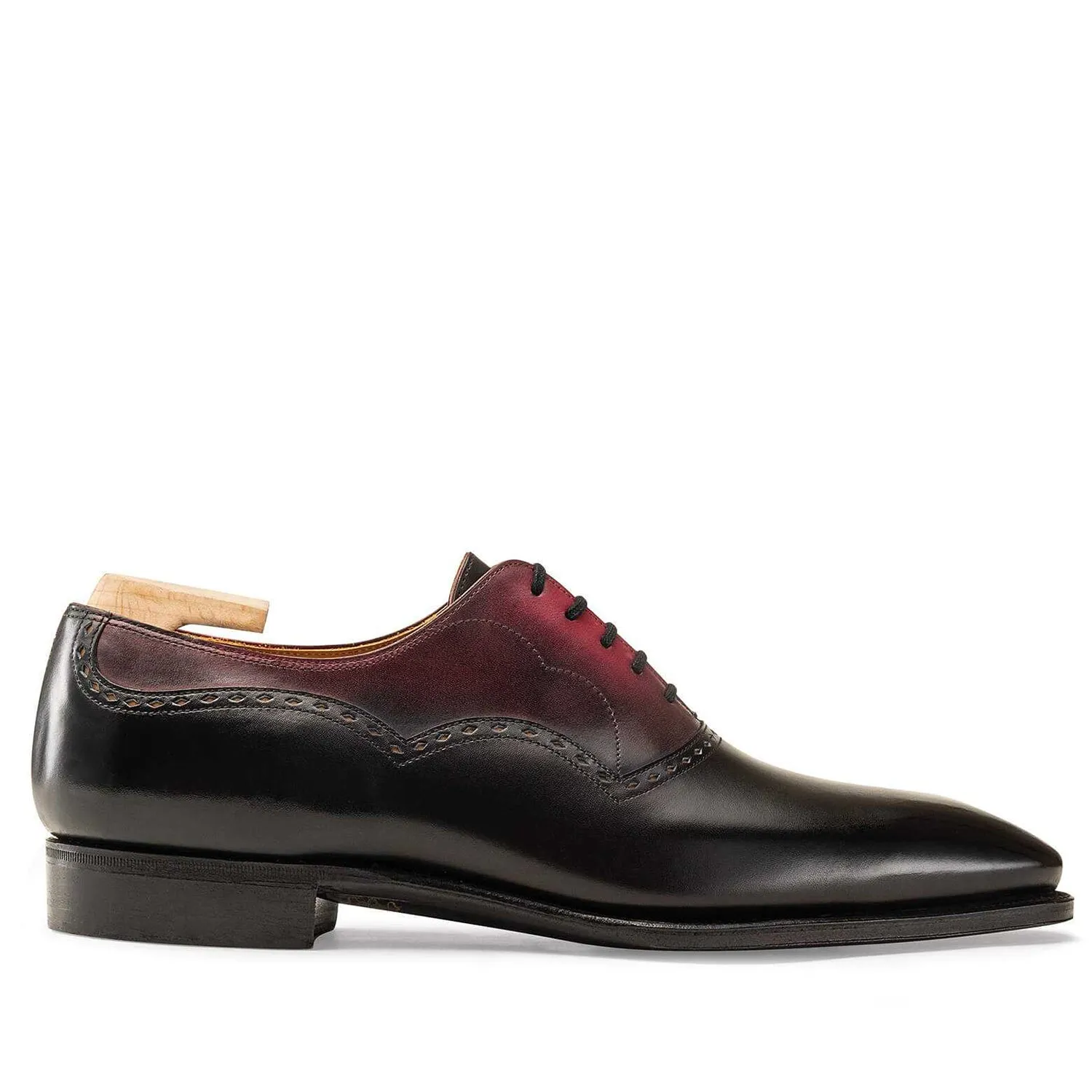 WILFRID CALF LEATHER LIE DE VIN
