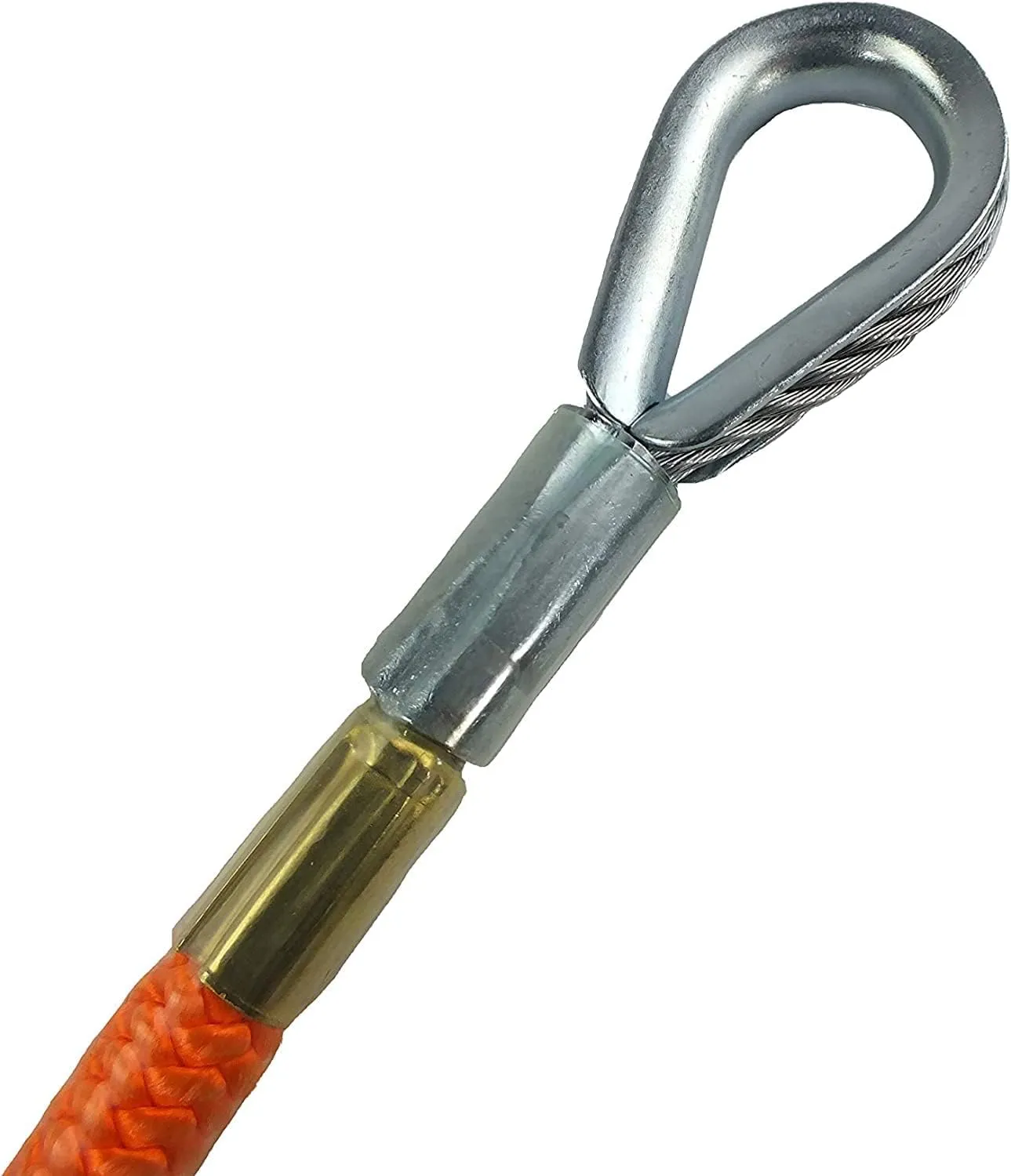 Wire Steel Core Flip Line Climbing Lanyard - 1/2 inch x 8 feet | Chainsaw Lanyard, Arborist Equipment for Climbing and Use with Spikes and Gaffs