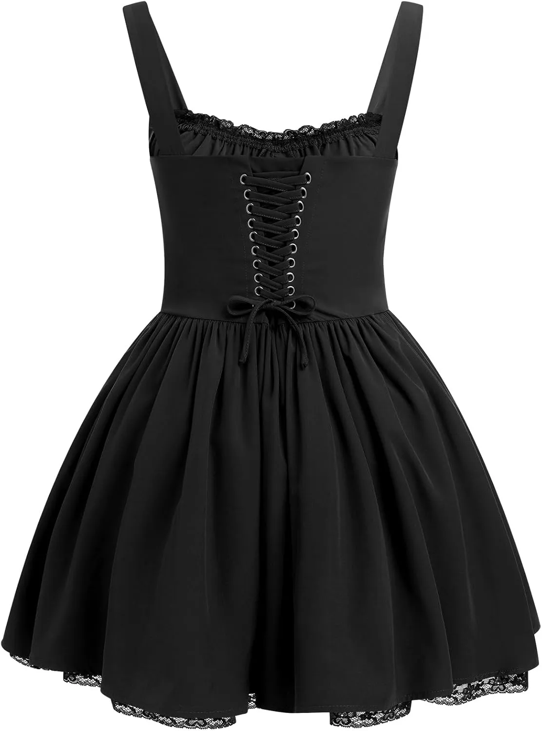 Women Corset Dress Floral Mini Dress Sexy Spaghetti Straps Low Cut Lace Short Dress Ruffle Summer Bustier Sundress