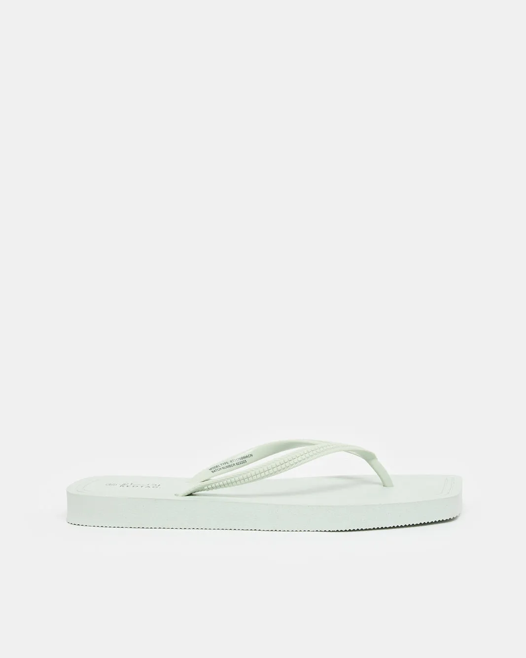 Women Green Square Toe Flip Flop