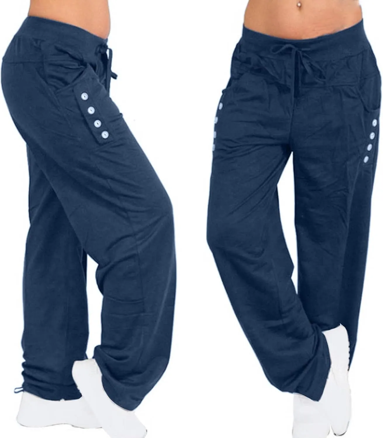 Women Loose Fit Pants for Women Sport Athletic Yoga Flare Wide Leg Tie Knot Basic Long Bootcut Leg Winter Fall 2025