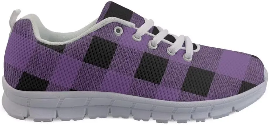 Women Running Shoes Non Slip Comfortable White Sole Lace Up Lightweight Sneaker