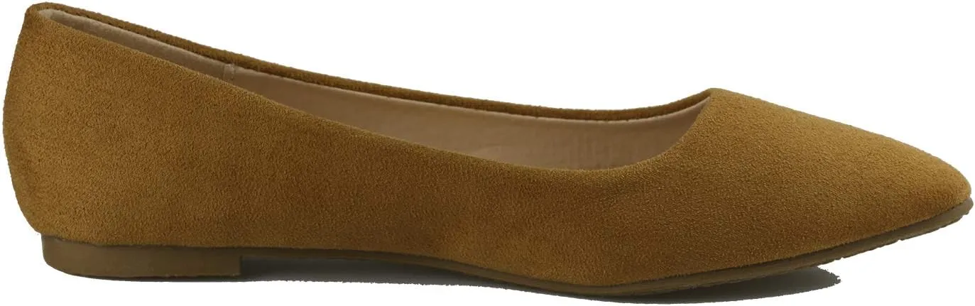 Women's Ballet Flats Pointed Toe Classic Slip On Loafer Shoes Suede/Patent Summer Wedding Shoes