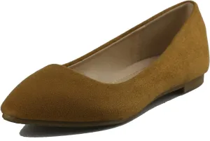 Women's Ballet Flats Pointed Toe Classic Slip On Loafer Shoes Suede/Patent Summer Wedding Shoes