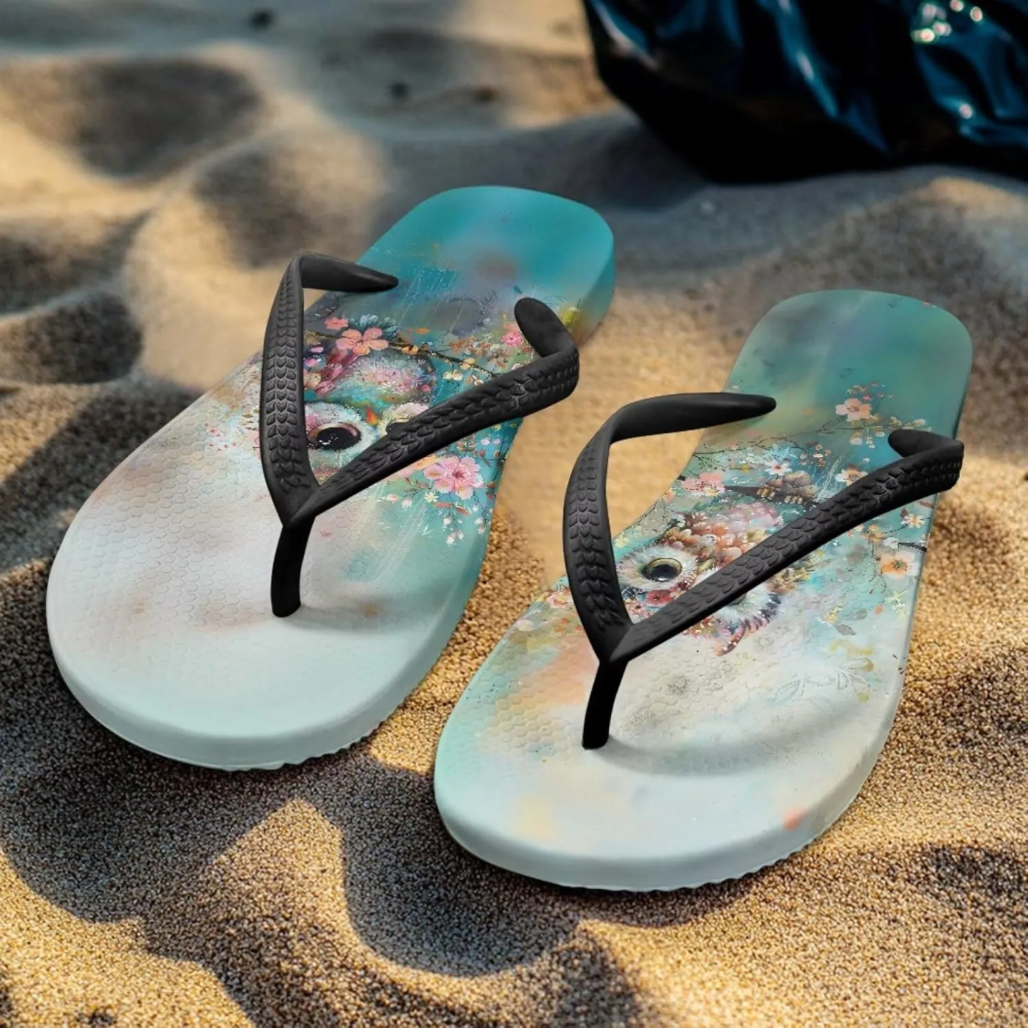 Women's Flip-Flops Cartoon Animal Pattern Slippers Women's Casual Beach Sandals Soft & Comfortable Sole