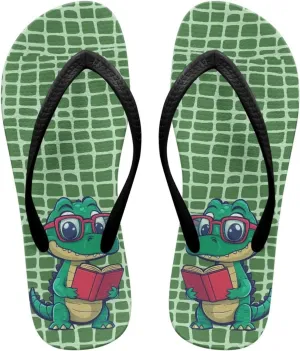 Women's Flip-Flops Cartoon Animal Pattern Slippers Women's Casual Beach Sandals Soft & Comfortable Sole
