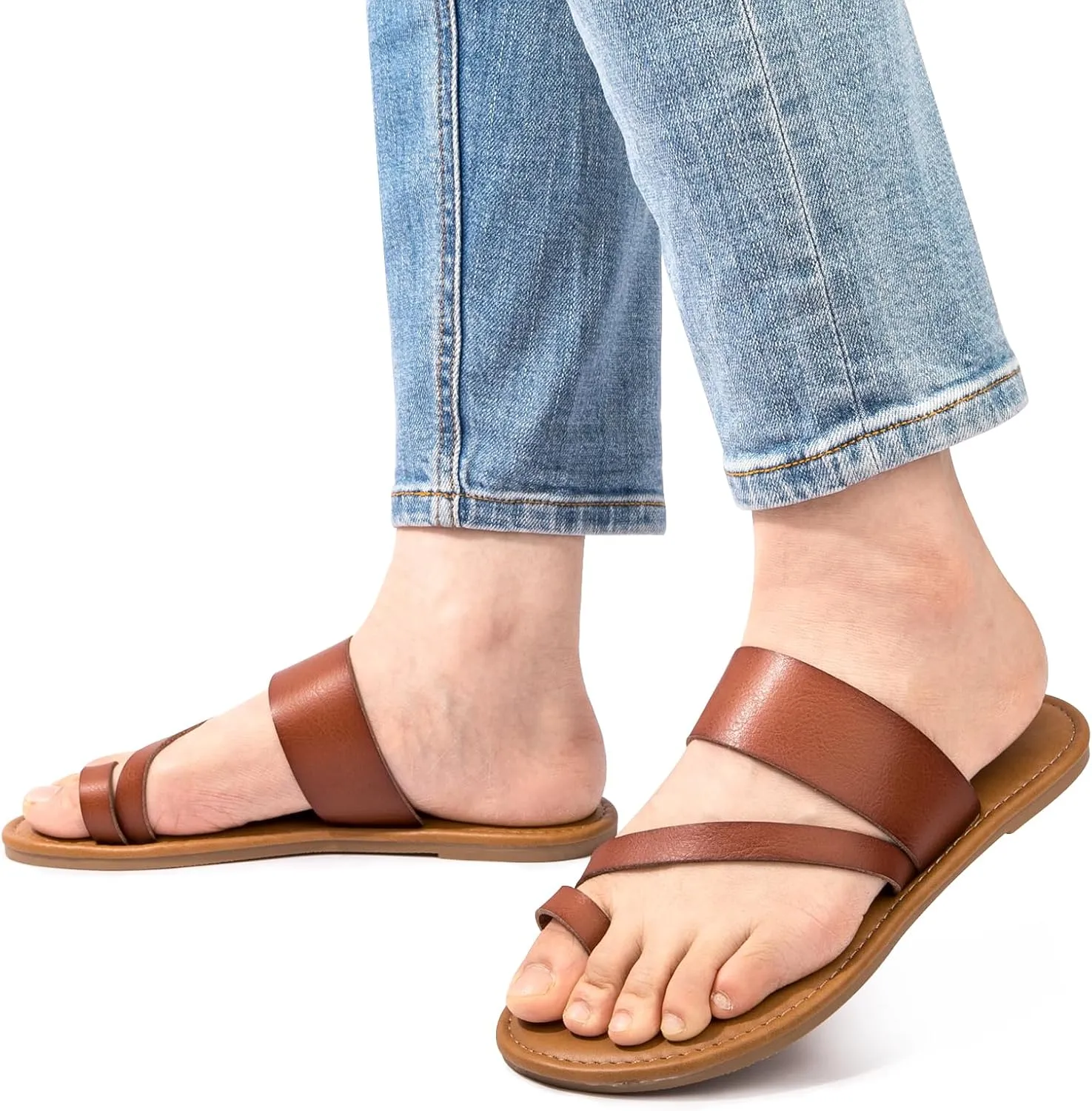 Women's Slide Sandals Slip On Flat Flip Flop Thong Casual Summer