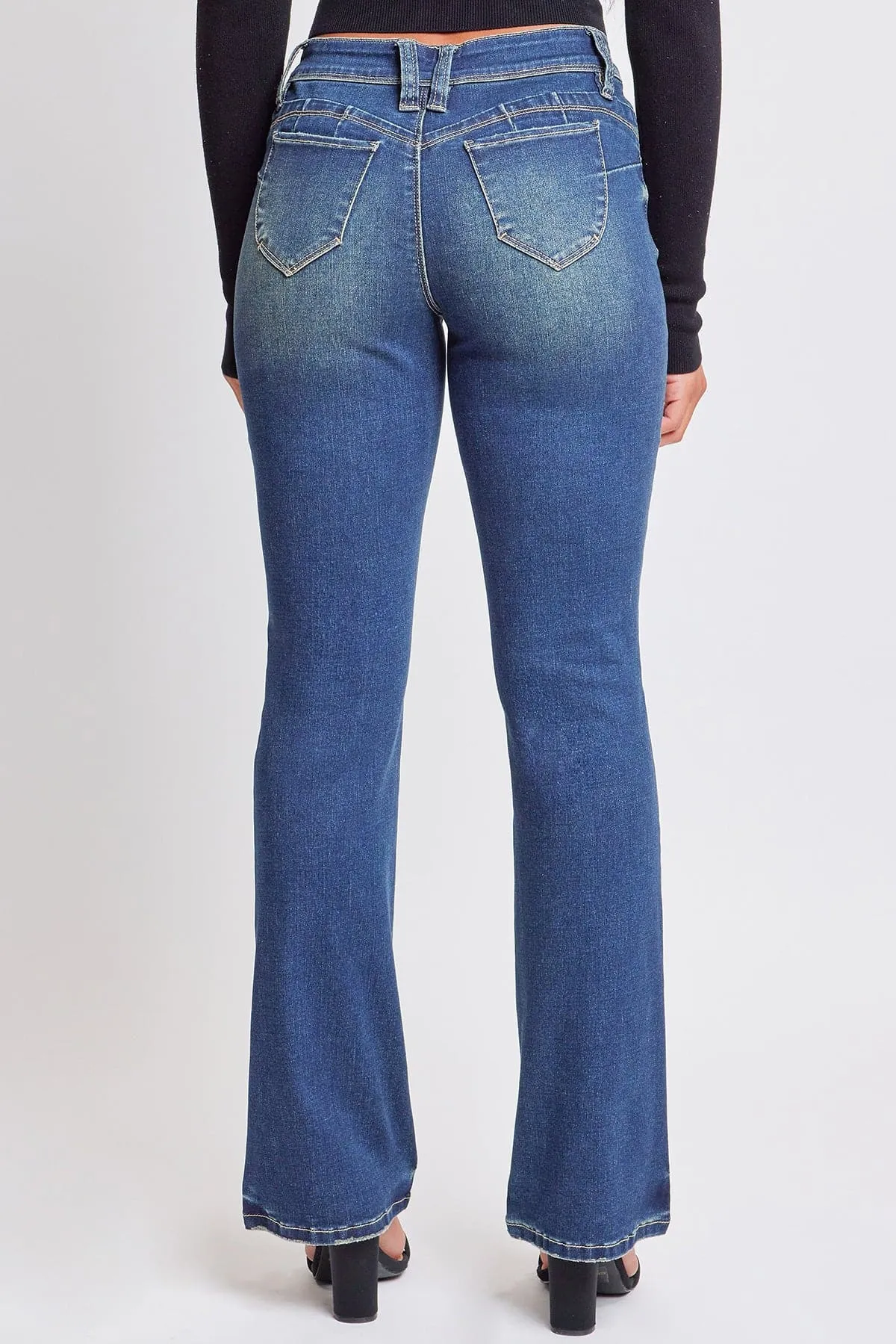 Women’s Sustainable WannaBettaButt Mid Rise Bootcut Jeans Jacket From YMI JEANS