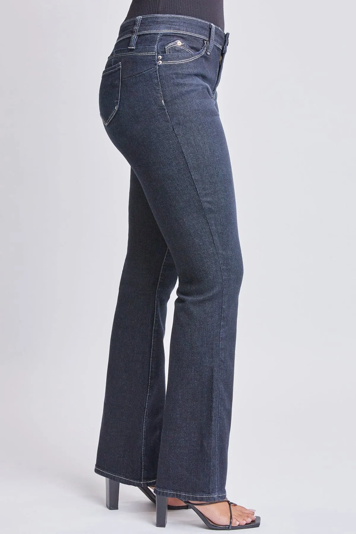 Women’s Sustainable WannaBettaButt Mid Rise Bootcut Jeans Jacket From YMI JEANS
