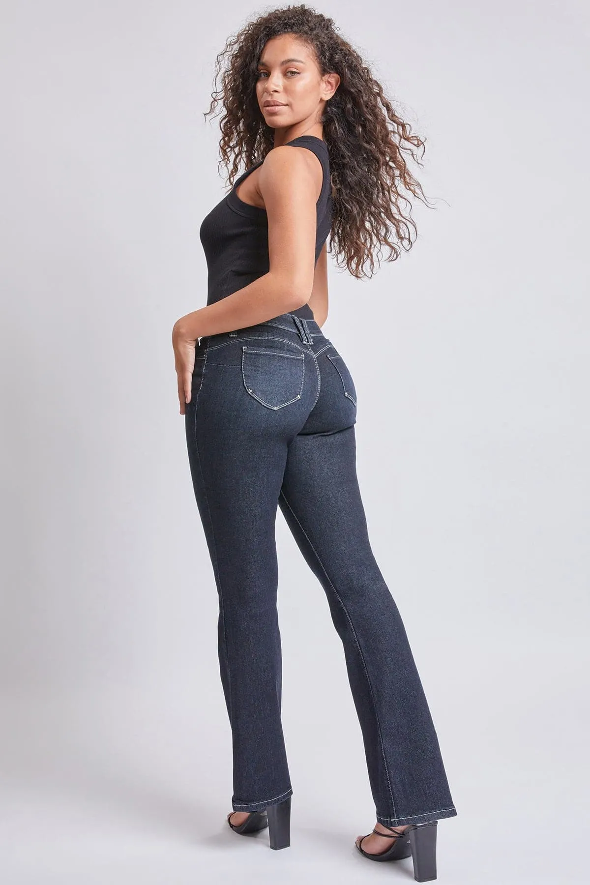 Women’s Sustainable WannaBettaButt Mid Rise Bootcut Jeans Jacket From YMI JEANS