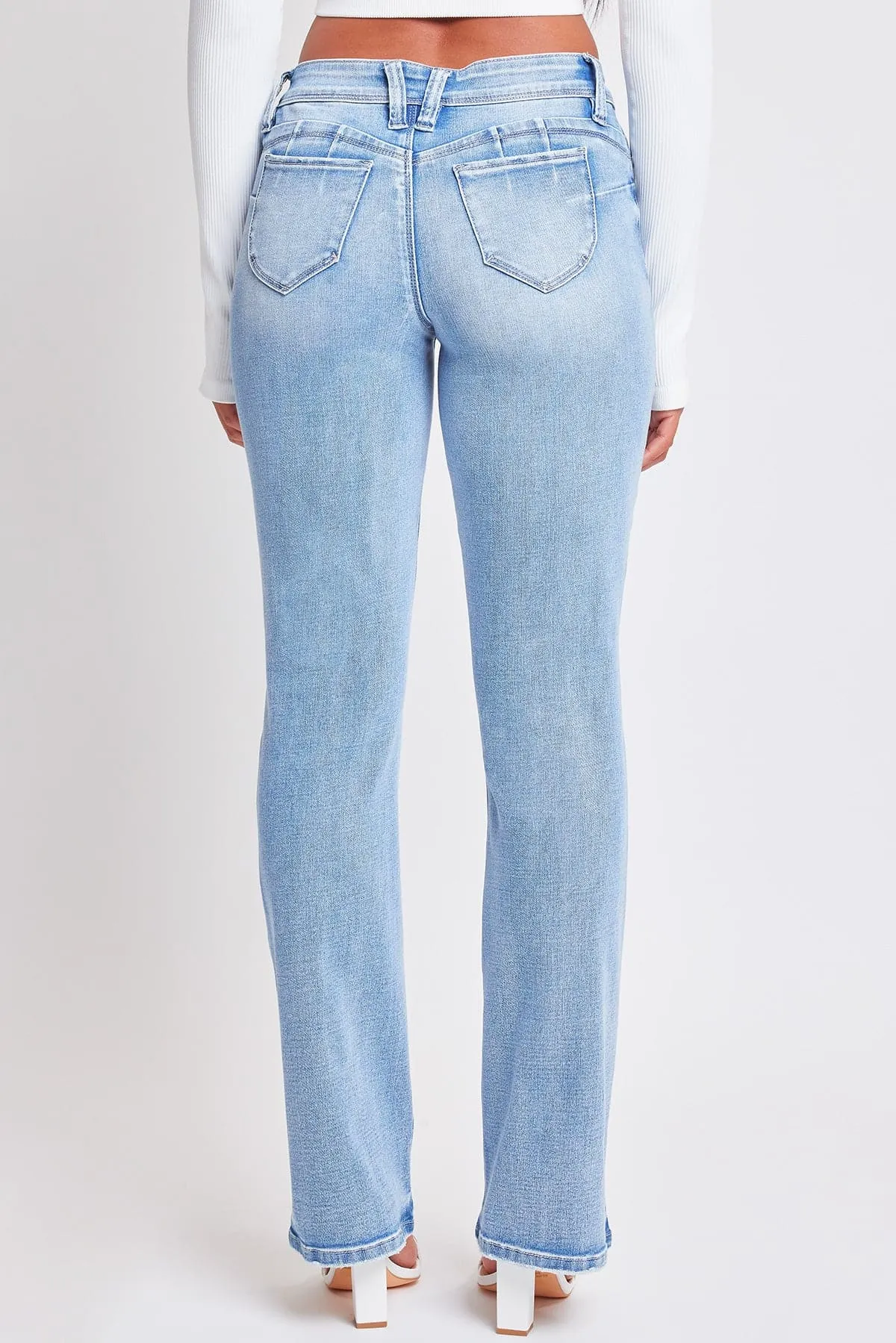 Women’s Sustainable WannaBettaButt Mid Rise Bootcut Jeans Jacket From YMI JEANS