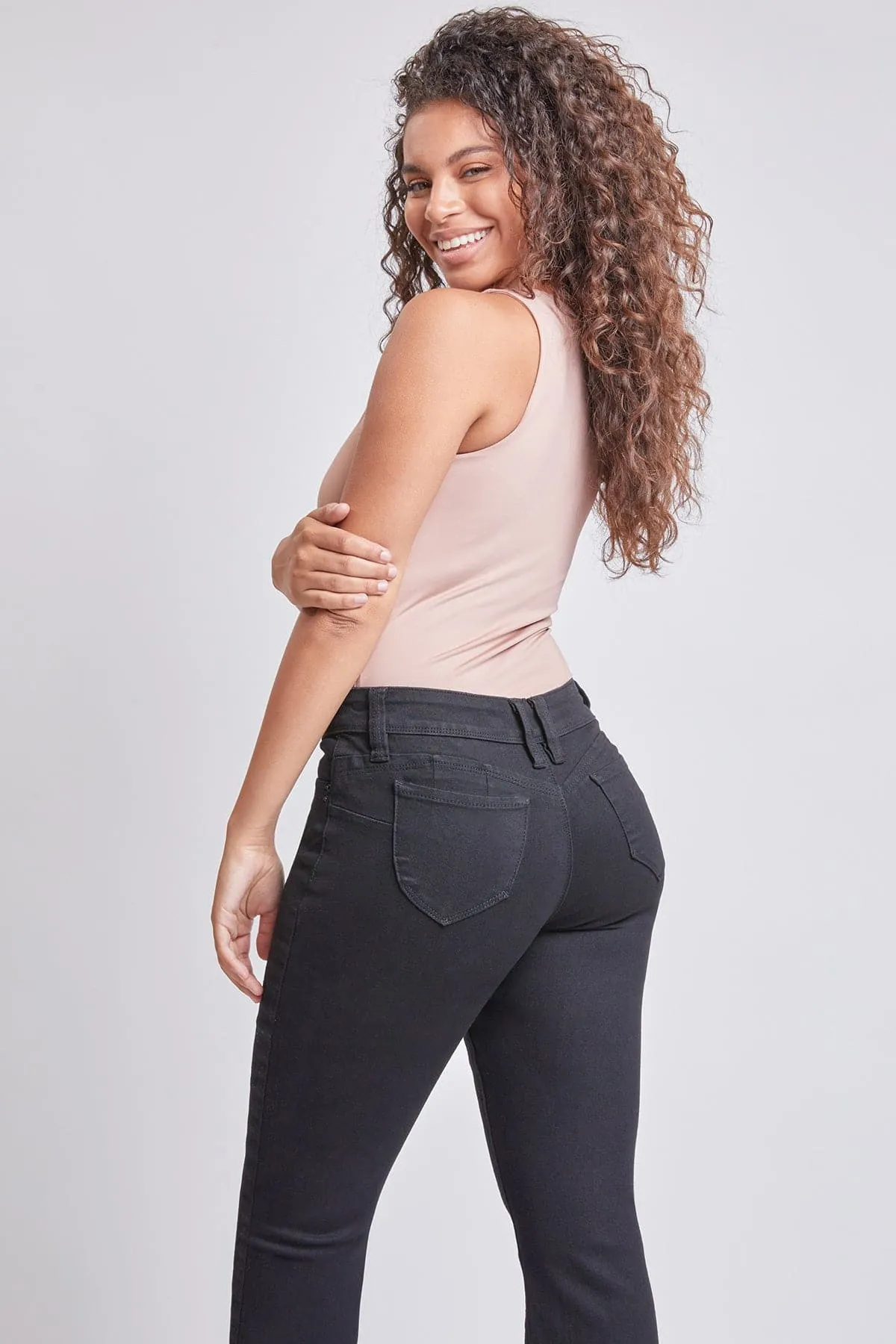 Women’s Sustainable WannaBettaButt Mid Rise Bootcut Jeans Jacket From YMI JEANS