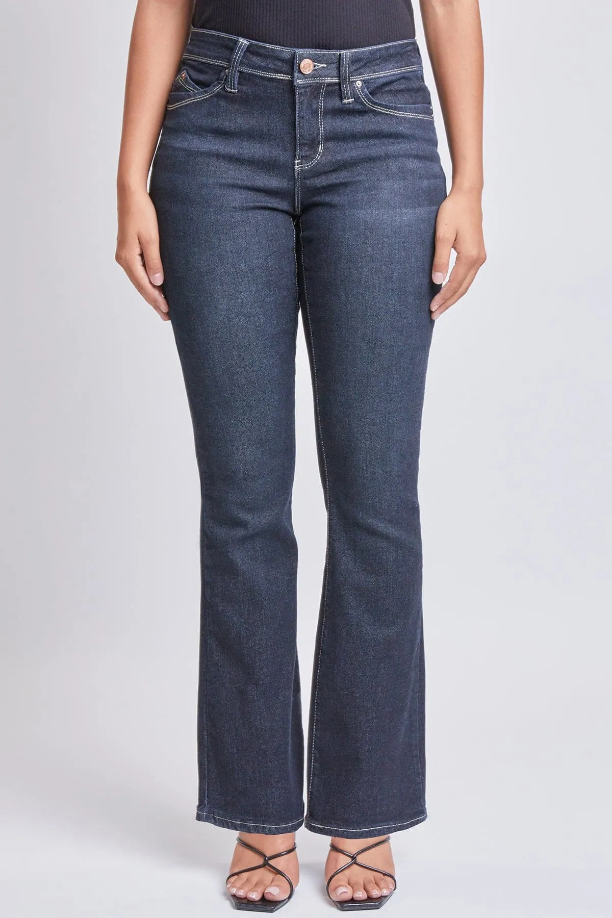 Women’s Sustainable WannaBettaButt Mid Rise Bootcut Jeans Jacket From YMI JEANS