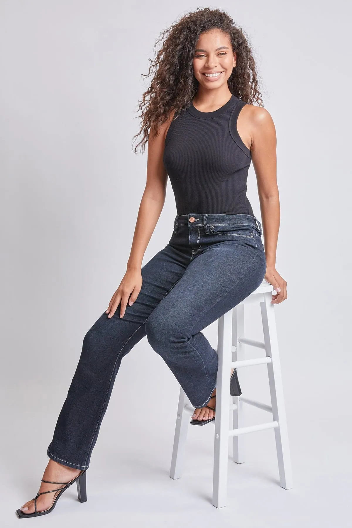 Women’s Sustainable WannaBettaButt Mid Rise Bootcut Jeans Jacket From YMI JEANS
