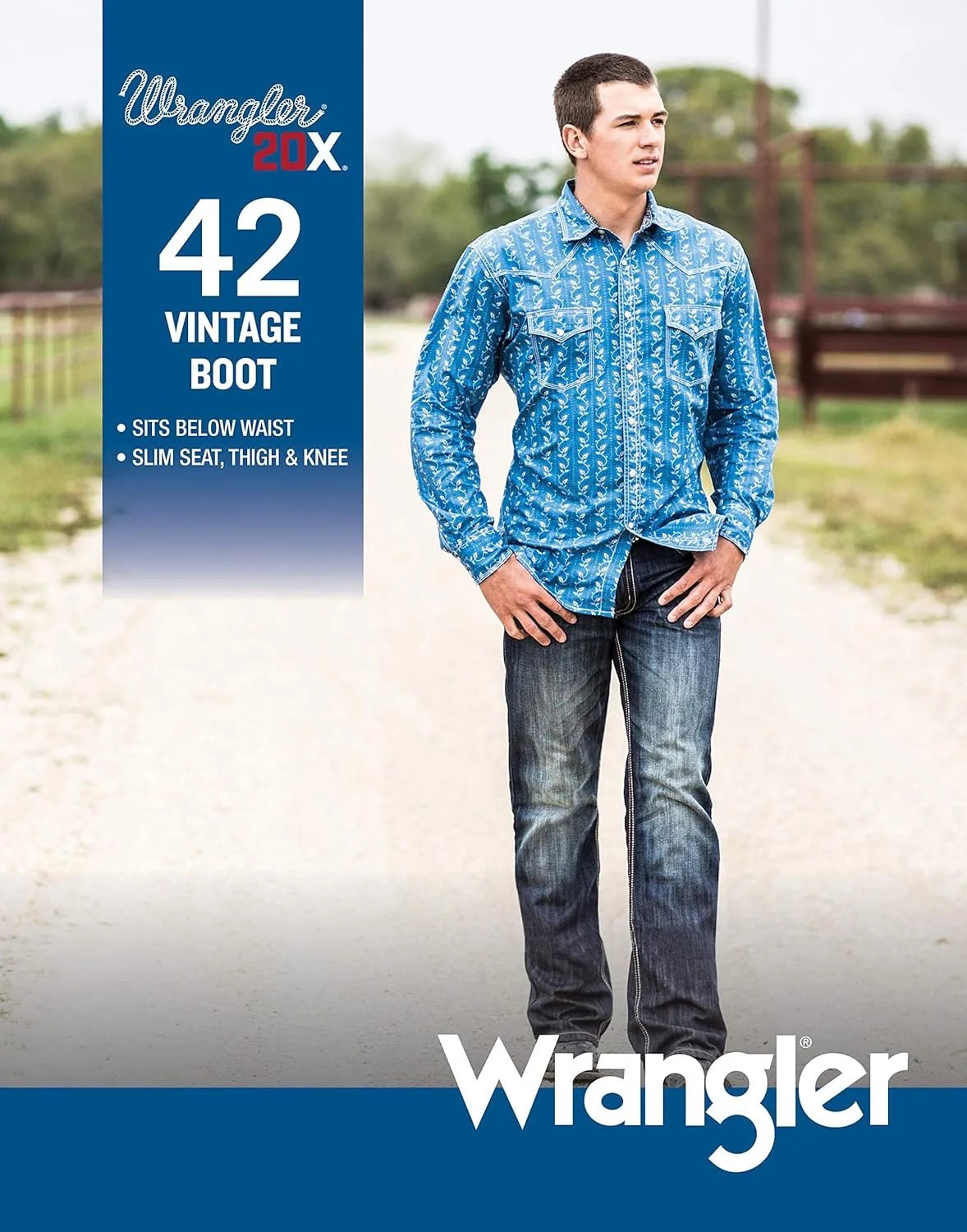Wrangler Men's 20X No. 42 Vintage Boot Cut Jean