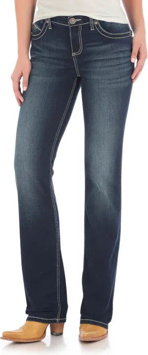 Wrangler Women's Q-Baby Mid Rise Boot Cut Ultimate Riding Jean-Discontinued