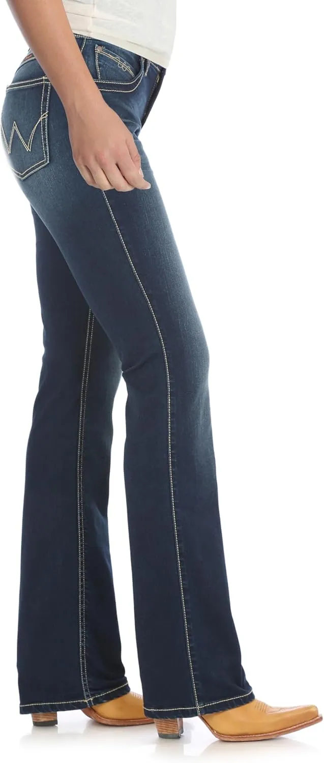 Wrangler Women's Q-Baby Mid Rise Boot Cut Ultimate Riding Jean-Discontinued