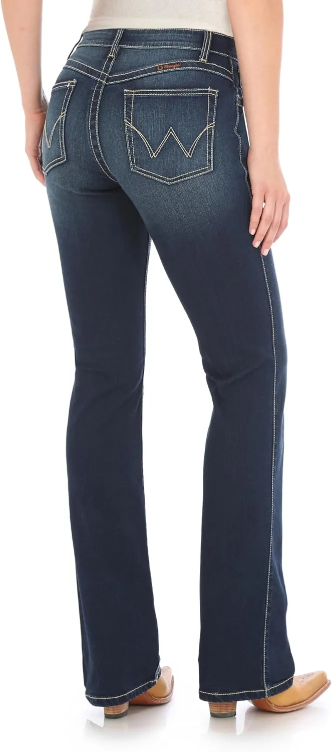 Wrangler Women's Q-Baby Mid Rise Boot Cut Ultimate Riding Jean-Discontinued