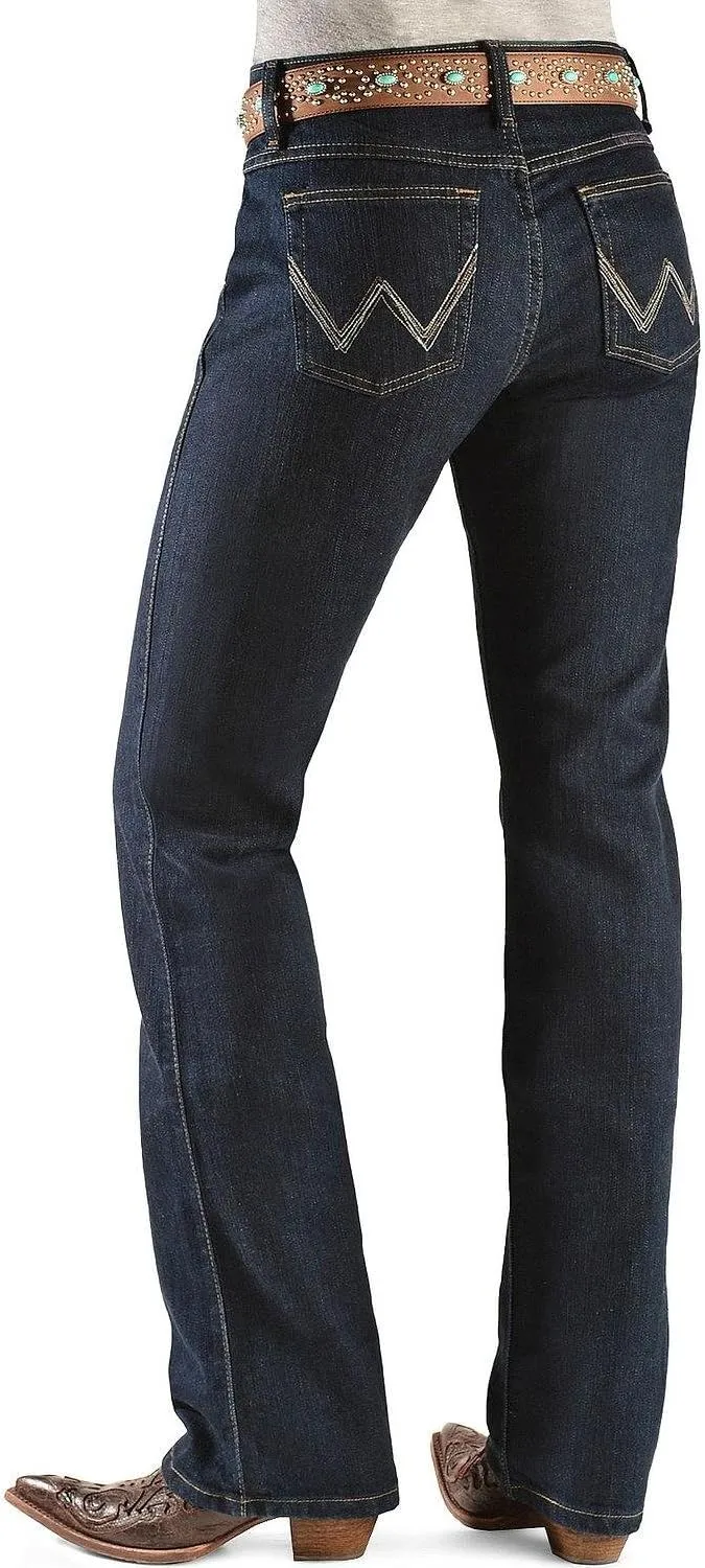 Wrangler Women's Q-Baby Mid Rise Boot Cut Ultimate Riding Jean