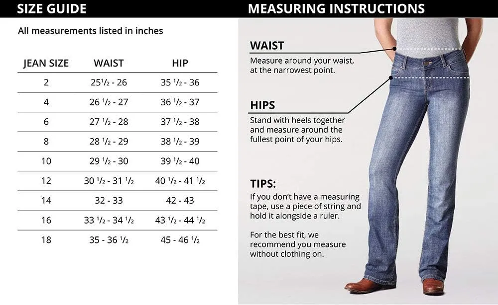Wrangler Womens Western Mid Rise Stretch Boot Cut Jean