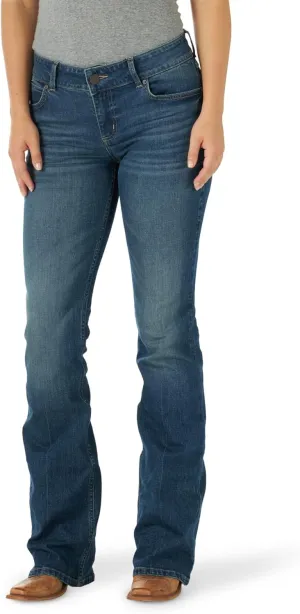 Wrangler Womens Western Mid Rise Stretch Boot Cut Jean