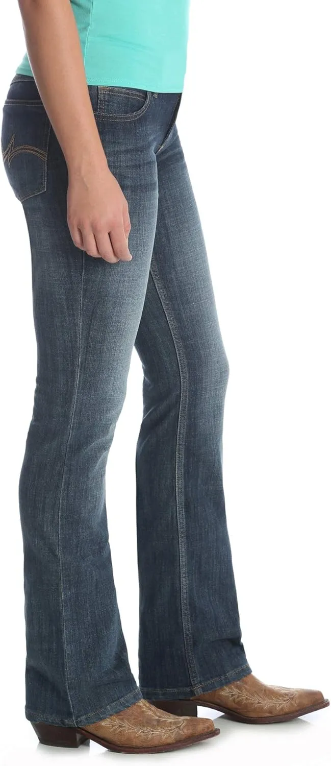 Wrangler Womens Western Mid Rise Stretch Boot Cut Jean